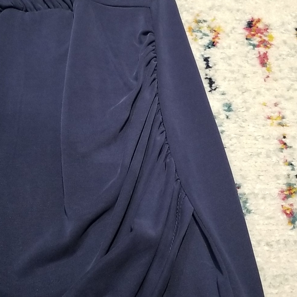 NWOT Navy Wrap Dress - Picture 5 of 9